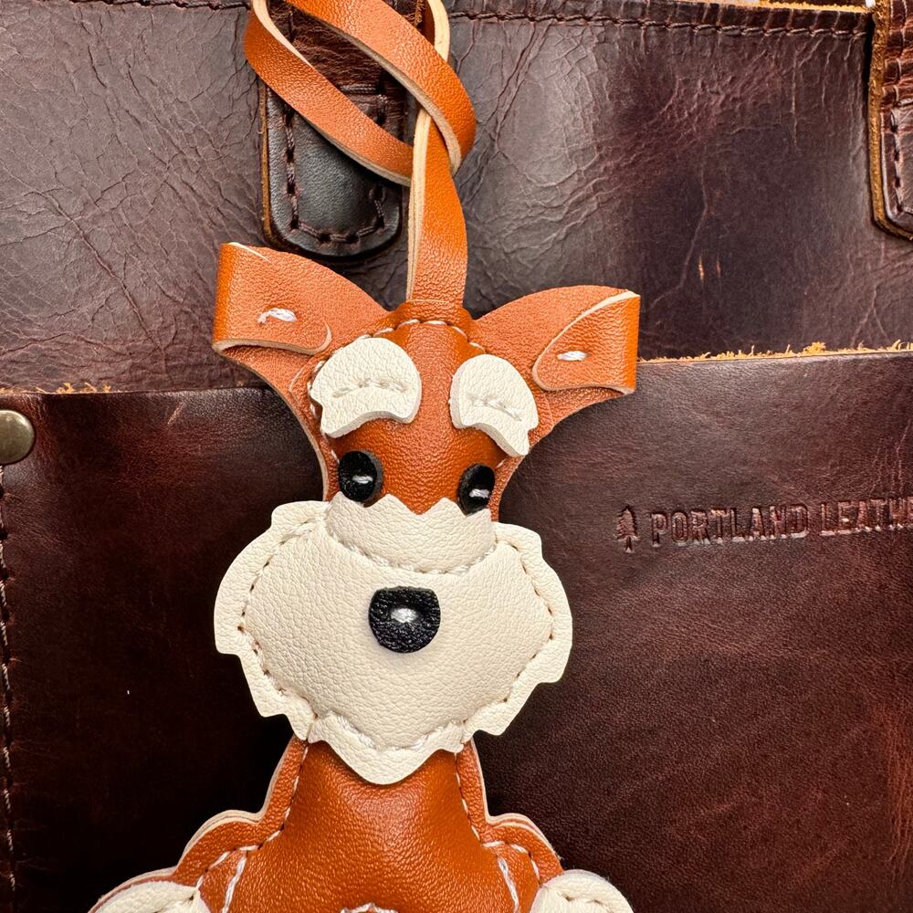 Honey Brown Dog Purse Charm Schnauzer Bag Charm Purse Dog lover Gift NEW - Picture 3 of 8